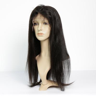 China 100 Wave Factory Price Human Hair Silky Straight 180% Lace Front Wig Unprocessed for sale