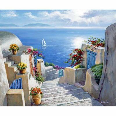 China Wholesale Custom Beautiful Eco-friendly DIY Landscape Oil Painting On Canvas For Wall Decoration for sale