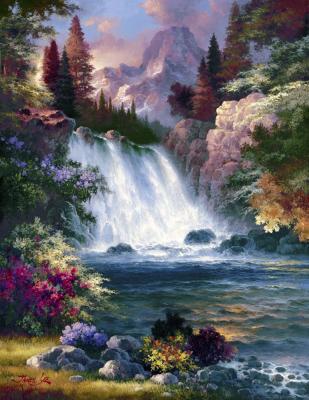 China Hot Sale Personalized Customization DIY Landscape Digital Painting By Numbers Decoration Handmade Canvas Landscape Oil Painting for sale