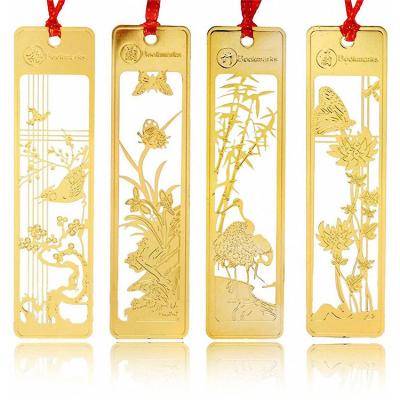 China Europe Metal Bookmark Factory Price Custom Shape Bookmark And Tassel With Bearing Card Packing for sale