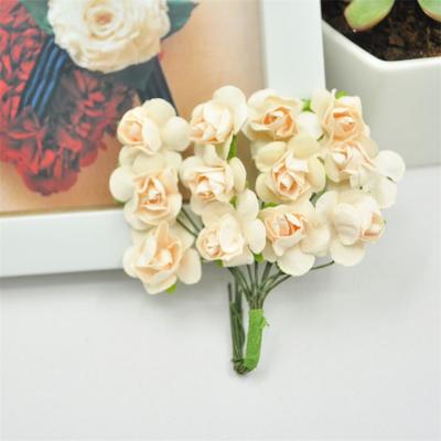 China Recyclable Wholesale Decorative Paper Artificial Rose Paper Flower With Various Size for sale