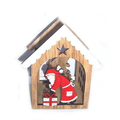 China Europe Manufacturer New Arrival Christmas Wholesale Hot Selling High Quality Wood Ornaments Cartoon Decoration Wooden Accessories for sale