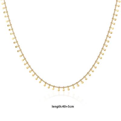 China Wholesale CLASSIC Seed Gold Rose Gold 14k Circle Dangling Circle Necklace in 14k Gold Jewelry for sale