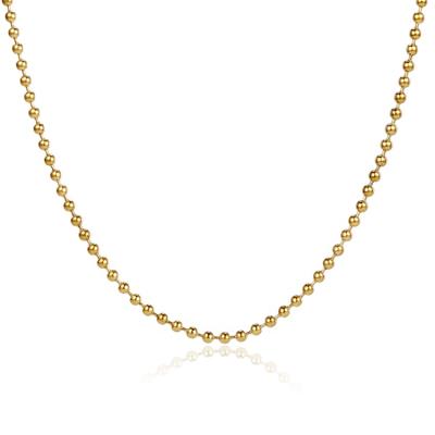 China CLASSIC Stainless Steel Jewelry Gold Plated Ball Pearl Choker Girls Choker Chain Link Necklace Women Women for sale