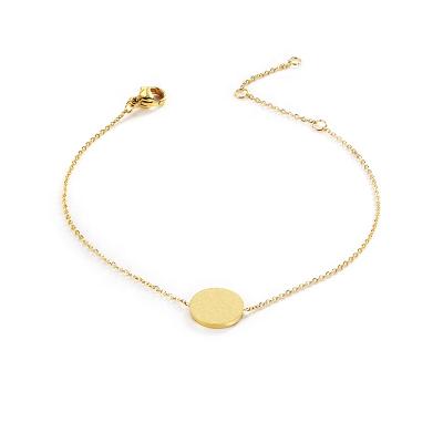 China Trend Jewelry Bracelet Stainless Steel Goods In Dull Polish Gold Bracelet for sale