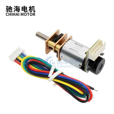 China ChiHai FAN 12mm motor CHR-GM12-N20ABHL DC 12V 6V carbon brush microdc gear motor with encoder for door lock for sale