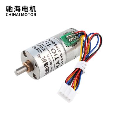 China Product ChiHai Auto Motor CHS-GM20BY 2 Phase 4 Wire 20mm Metal Gearbox Gear Stepper Motor For DIY for sale