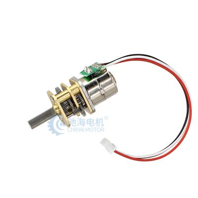 China All Metal Gearbox ChiHai Motor CHS-GM12-10BY 10mm 2 Phase 4 Wire Mini DC Speed ​​Stepper Motor For IP Camera 39 Ohm DC 5.0V For Medical Equipment for sale