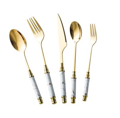 China Viable Factory Direct Lightweight Luxury Stainless Steel Flatware Set Spoon and Fork Spoon Set for sale