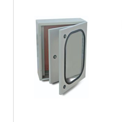 China Installation in industrial premises plexiglass door commercial and light metal enclosure with innder door electrical cabinet for sale