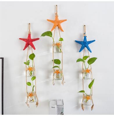 China Eco-friendly Creative Transparent Hanging Glass Vases Hang Glass Vase Simple Wall Vase Hydroponics Bottle For Home Decor Glass for sale