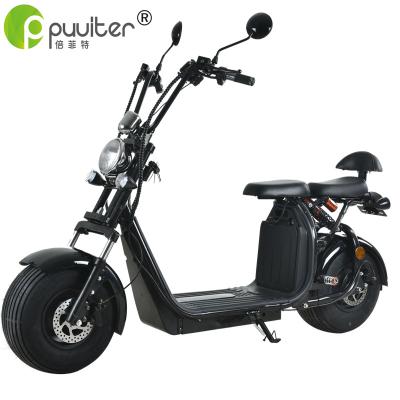 China Passenger Factory 1500W 60V20A 100KM distance Adult Electric Motorcycle EEC Electric citycoco Scooter with double battery for sale