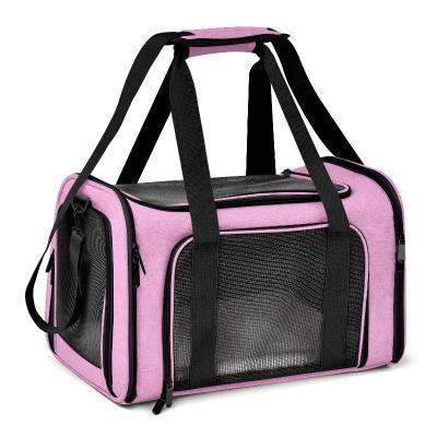 China Breathable Cloth Pet Travel Carrier Bag Folding Portable Carrier Bag for Dogs or Cats, Pet Cage for sale