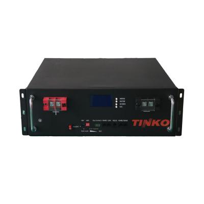 China TINKO Rack Mounted Lifepo4 Battery 5.12KWH 48V 100AH 6000 Cycle Home Power Battery Storage for sale