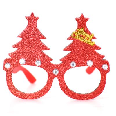 China Multi Color Changing New Christmas Ornaments Santa Claus Snowman Antler Glasses Christmas Decoration Adult Glasses Kids Toys for sale