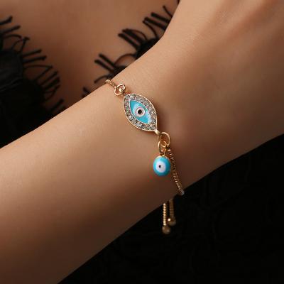 China Fasion Fashion Stainless Steel Bracelets Blue Evil Eye Bangle Jewelry For Women Men Wrist Accessories Gifts for sale