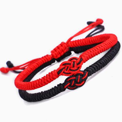 China Chinese Lucky Rope Love Handmade Bracelet Chinese Accessories Knot Red Rope Wrist Decoration for sale