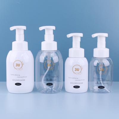 China Personal Care Cosmetic Facial Detergent Bottle Hand Soap Dispenser 300ml 500ml Pet Foaming Bottle for sale