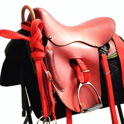 China Western Saddle Stock Equestrian Horse Saddle Set Western Saddle Military Cowhide Leather Saddles Kit For Horses. for sale