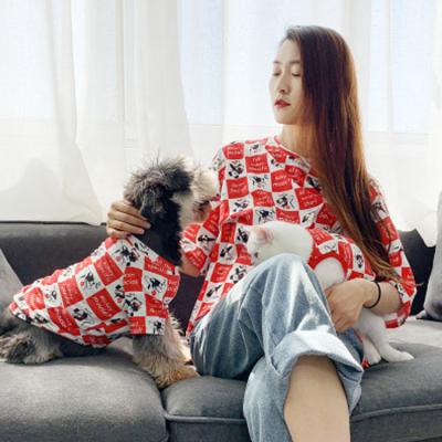 China Viable actions. Ready to ship 2021 new style summer parent-child pet family matching outfit looks, parenting clothes, with printting dress for sale