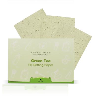 China Natural Fiber Oil Green Tea Face Oil Control 100 Sheets Green Tea Cloths Skin Care Sponge Sheets For Face for sale