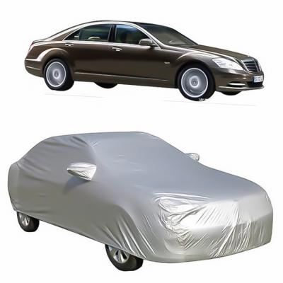 China Sports Polyester Silver Coated Universal Car Waist Water Proof Car Cover Cheap UV Protection Sun Proof Cover for sale