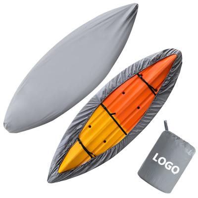 China 420D polyester + PU coating 10.7-18ft waterproof kayak canoe cover with storage bag cockpit dust cover and UV protector for canoe and kayak for sale