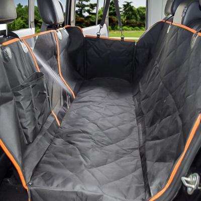 China Large Dog Oxford Black Travel Cover Waterproof Pet Car Seat Cover Removable Wholesale Car Seat Cover For Backseat for sale