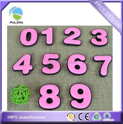 China Rubber Custom Numbers Arabic Numerals Shaped Rubber Note Decorating Fridge Magnet for sale