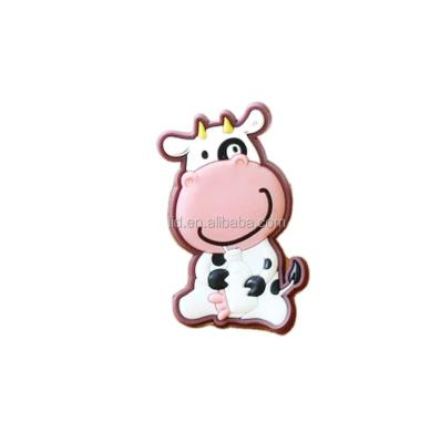 China Promotional Dairy Cow Rustic Soft Rubber Embossed PVC Fridge Magnet for sale