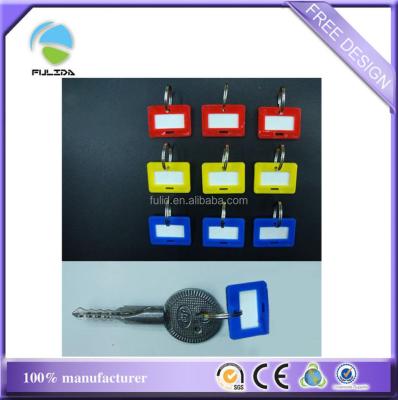 China Wholesale Cheapest Plastic Rectangle ABS Hard Plastic Name Tag Keychain for sale