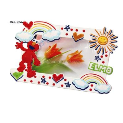 China Plastic Rubber Plastic Children's Graffiti Fridge Magnet Photo Painting Frame for sale