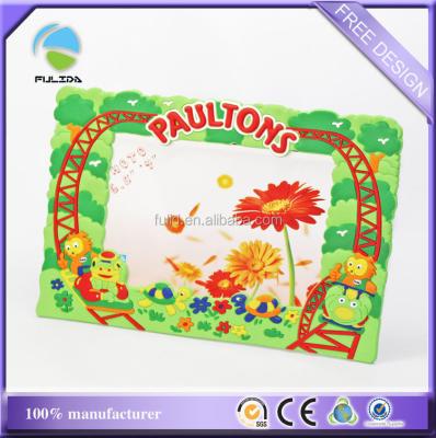 China Amusement Park Plastic Roller Coaster Souvenir Soft Flexible Plastic Photo Frame for sale