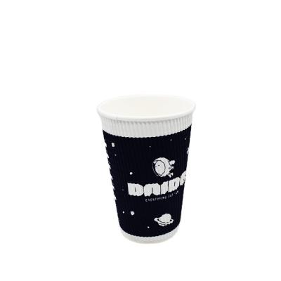 China 16oz Ripple Wall Disposable Coffee Mug for sale