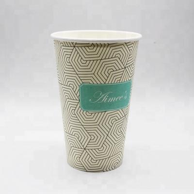 China 1000ml Disposable Cold Drink Paper Cup With Lid for sale