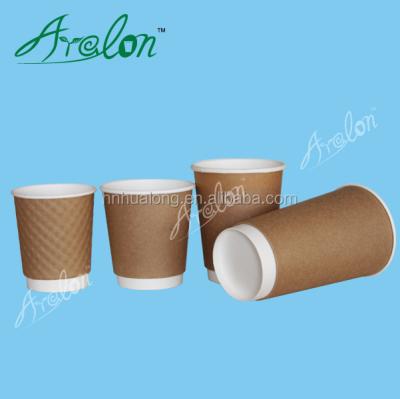 China Double Wall Disposable Kraft Paper Disposable Cup for sale