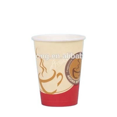 China Wholesale Disposable 12oz Disposable Coffee Hot Drinking Paper Cup With Lids Wholesale Plain PE Coated for sale