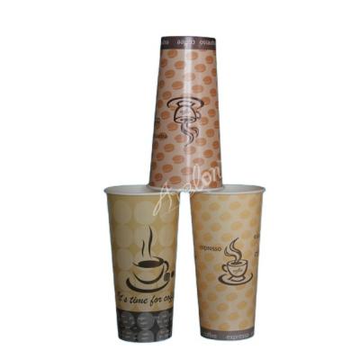 China Soft Drink Paper Cup Disposable Cold Drink Paper Cup Take Away Paper Cup for sale