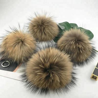 China Gift Giveaway Pompoms Bag Custom Logo Raccoon Fur Pom Pom Opp Bag Plush Around Natural Raccoon Fur Sale High Quality Whole Key Chain Gift for sale