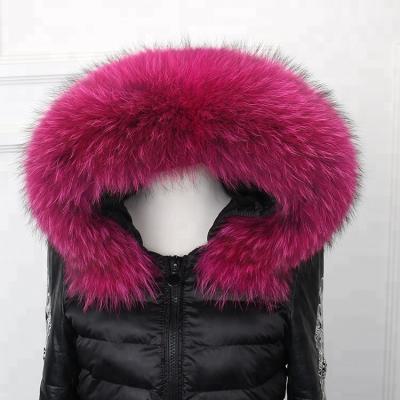 China Handmade Handmade Raccoon Dog Fur Parka Hood Trim For Women Jacket Fur Collar for sale