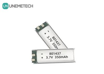 China 801437 3A Batería de polímero de alta velocidad 3.7v 350mah Batería Lipo para dispositivos electrónicos IoT en venta