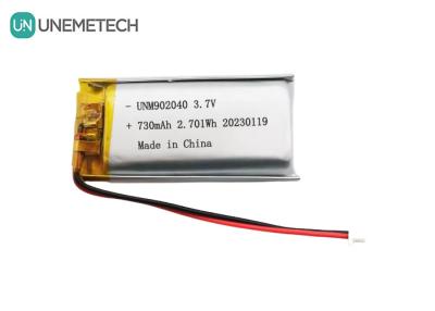 China UL1642 Certificates Rechargeable Lipo Battery 902040 3.7V 730mAh for Mobile Device for sale