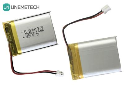 China Bateria recarregável de iões de lítio de 3,7 V de 1200 mAh 103040 para electrónica de consumo à venda