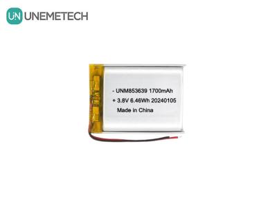 Κίνα 853639 4,35V 1700mAh Πολυμερή μπαταρία ιόντων λιθάνθρακα υψηλής τάσης για κάμερα που φοριέται στο σώμα προς πώληση