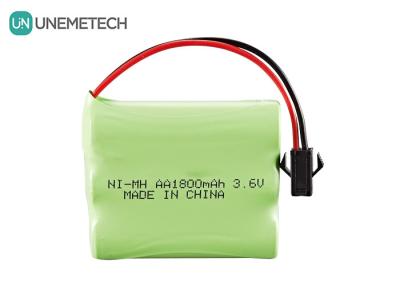 China 3.6V NiMH Battery Packs 1800mAh Rechargeable AA Batteries For Remote Control Toy Car for sale