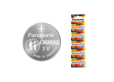 China Car Key Battery Panasonic CR2032 3V 225mAh Button Cells for Vehicle Keys for sale