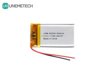 China 3.7 V 300mAh Lithium Ion Battery 422035 LiPo Battery for Remote Contronller for sale