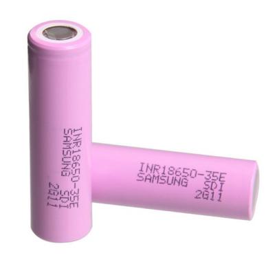 China Samsung 35E 18650 Battery 3500mAh 8A 3.6V Cylindrical Lithium Ion Cell INR18650-35E for sale