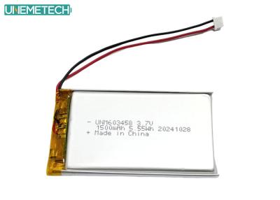 China Rechargeable Polymer Lithium Ion Battery 603458 3.7V 1500mAh Lipo Battery For Printer for sale