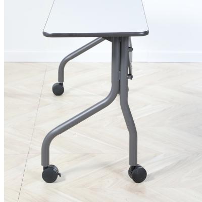 China Modern Easy Transport Adjustable High Folding Dining Table With Wheel On Wheels for sale